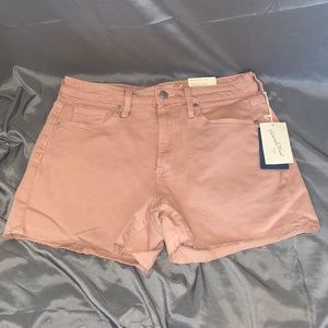 Pastel pink High-Rise MIDI Shorts, size 10